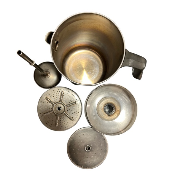 Vintage Revere Ware Percolator Coffee Pot Stainless Double Ring 1801 Glass Knob - Picture 5 of 7